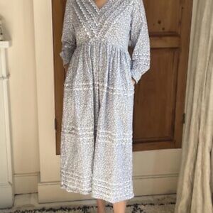 Euc Pink City Prints M Ditsy Floral Dress